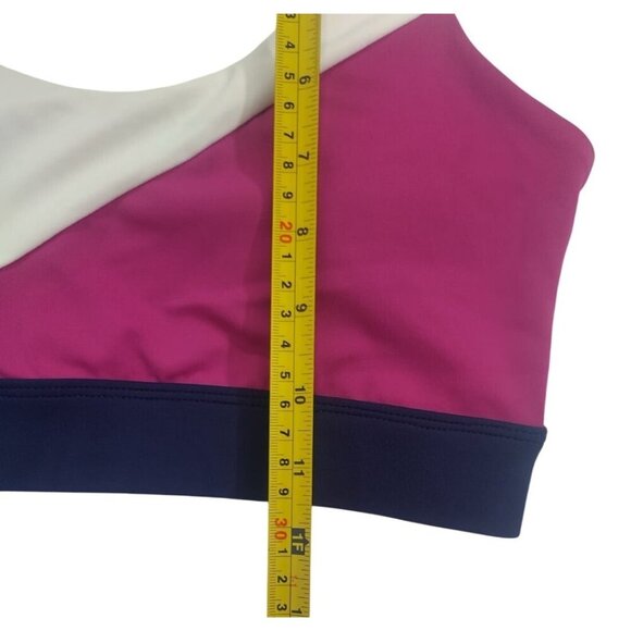 Wilo Colorblock Medium Support Sports Bra In Navy/Pink/White, NWT - Picture 7 of 7